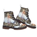 Men's Marilyn Monroe Leopard Style UNISEX Vegan Leather Boots | Canada