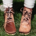 Men's Brown Leather Moccasins Leather Boots Moccasins Womens | Canada
