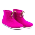 Men's Pink Woolen Boots Felt Shoes Ecofriendly Hand Felted Boots | Canada
