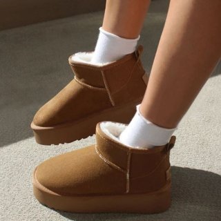 Women's Winter Ankle Boots Inspired Adults Vegan Camel Snow Booots | Canada