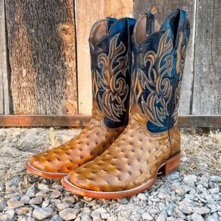 Men's Handcrafted Ostrich Cowboy Boots/ Square Toe Cowboy | Canada