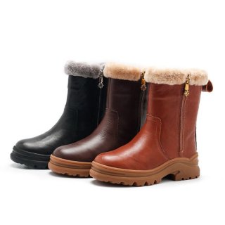 Women's Dwarves Leather Short Boots Snow Boots Shearling Lined for | Canada