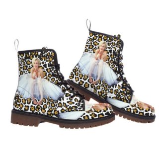 Women's Marilyn Monroe Leopard Style UNISEX Vegan Leather Boots | Canada
