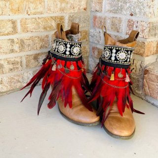 Women's Feather Boot Cuffs Bohemian Boot Covers Gypsy Boot Wrap Ankle | Canada