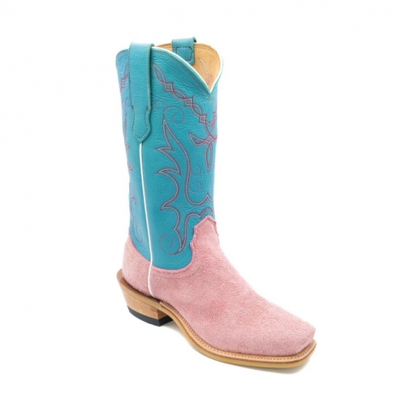 Fenoglio Free Delivery Men's Pink Roughout w/ Turquoise Style No. 00101685