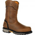 Georgia | Men's Carbo-Tec LTX Waterproof Composite Toe Pull On-Black And Brown
