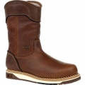 Georgia | Men's Amp LT Wedge Steel Toe Waterproof Pull On Work-Brown