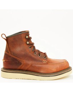 Brand New Hawx Men's 6" Lace-Up Moc Work Boots - Soft Toe | Rust Copper