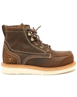 Brand New Hawx Men's 6" Grade Work Boots - Composite Toe | Distressed Brown