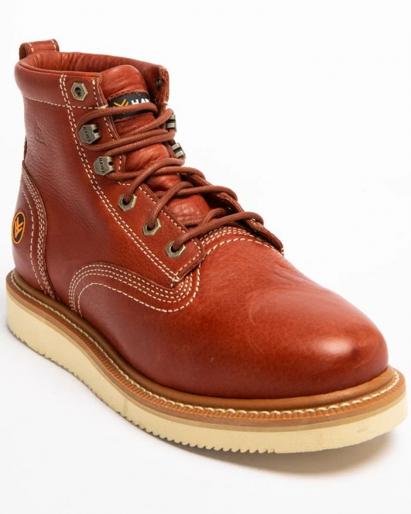 Brand New Hawx Men's 6" Grade Work Boots - Soft Toe | Red