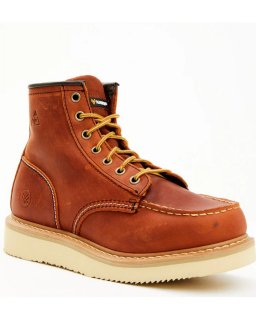 Brand New Hawx Women's Gradient Lace-Up Work Boots - Soft Toe | Brown