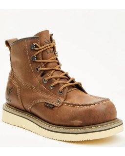 Brand New Hawx Men's 6" Lace-Up Work Boots - Composite Toe | Brown