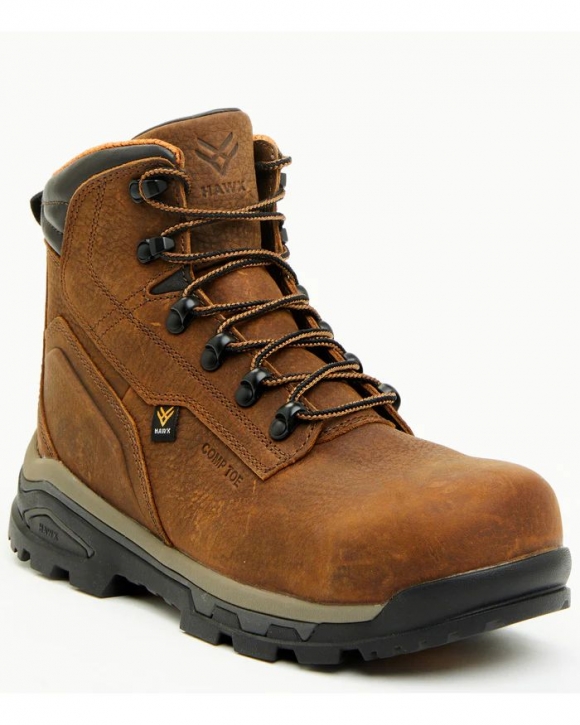 Brand New Hawx Men's Enforcer Pro Work Boots - Composite Toe | Brown