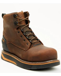 Brand New Hawx Men's 6" Airflow Heat Transfer System Paver Work Boots - Composite Toe | Dark Brown