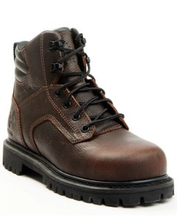 Brand New Hawx Women's 6" Lace-Up Work Boots - Steel Toe | Brown