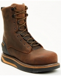 Brand New Hawx Men's 8" Airflow Heat Transfer System Paver Work Boots - Composite Toe | Dark Brown