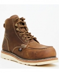 Brand New Hawx Men's 6" USA Wedge Redesigned Work Boots - Composite Toe | Dark Brown