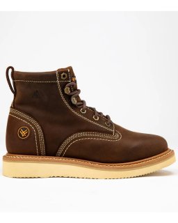 Brand New Hawx Men's 6" Lacer Work Boots - Soft Toe | Brown