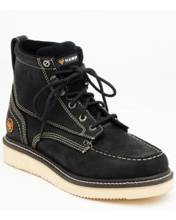 Brand New Hawx Men's 6" Grade Work Boots - Moc Toe | Black