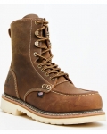 Brand New Hawx Men's 8" USA Redesigned Work Boots - Composite Toe | Brown