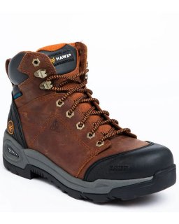 Brand New Hawx Men's 6" Lace-To-Toe Waterproof Work Boots - Composite Toe | Rust Copper