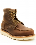 Brand New Hawx Men's 6" Moc Work Boots - Soft Toe | Brown