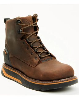 Brand New Hawx Men's 6" Airflow Heat Transfer System Paver Work Boots - Soft Toe | Dark Brown