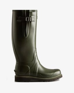 Hunter | Men's Balmoral Side Adjustable Rain Boots-Dark Olive | Canada Outlet