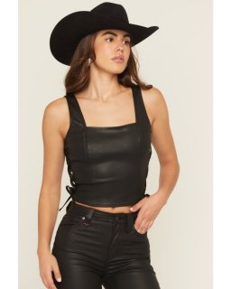 Special Offer Idyllwind Women's Oxford Lace-Up Cropped Bustier | Black Special Offer Idyllwind Women's Oxford Lace-Up Cropped Bustier | Black