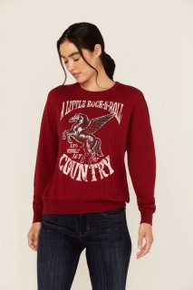 Special Offer Idyllwind Women's Little Rock Lot of Country Pullover Sweatshirt | Wine