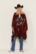 Special Offer Idyllwind Women's McDowell Southwestern Print Reversible Fringe Shawl | Wine