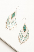 Special Offer Idyllwind Women's Blanco River Beaded Fringe Earrings | White Special Offer Idyllwind Women's Blanco River Beaded Fringe Earrings | White