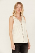 Special Offer Idyllwind Women's Lilywood Beaded Front Faux Suede Tank Top | Off White Special Offer Idyllwind Women's Lilywood Beaded Front Faux Suede Tank Top | Off White