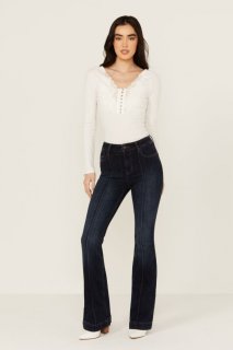 Special Offer Idyllwind Women's Regent Dark Wash Gypsy High Rise Seamed Bootcut Comfort Stretch Denim Jeans | Dark Wash Special Offer Idyllwind Women's Regent Dark Wash Gypsy High Rise Seamed Bootcut Comfort Stretch Denim Jeans | Dark Wash