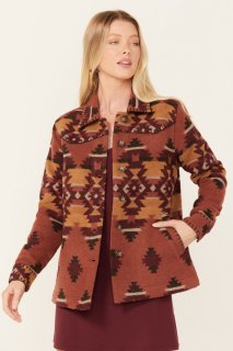 Special Offer Idyllwind Women's Lane Southwestern Print Shacket | Pecan Special Offer Idyllwind Women's Lane Southwestern Print Shacket | Pecan