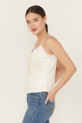Special Offer Idyllwind Women's Studded Fringe Faux Suede Tank Top | Ivory Special Offer Idyllwind Women's Studded Fringe Faux Suede Tank Top | Ivory