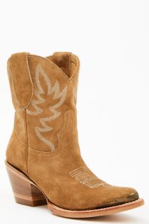 Special Offer Idyllwind Women's Wheels Sand Suede Western Booties - Round Toe | Tan