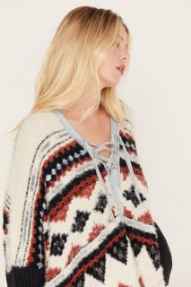 Special Offer Idyllwind Women's Mack Denim Trim Sweater | Navy Special Offer Idyllwind Women's Mack Denim Trim Sweater | Navy