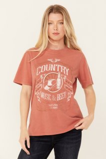 Special Offer Idyllwind Women's Helen Country Music and Beer Short Sleeve Graphic Tee | Pecan Special Offer Idyllwind Women's Helen Country Music and Beer Short Sleeve Graphic Tee | Pecan