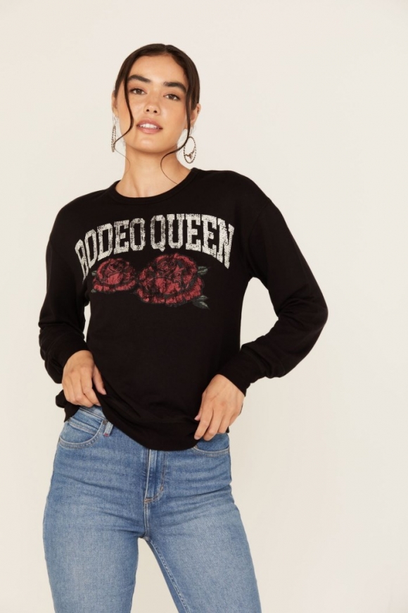 Special Offer Idyllwind Women's Rodeo Queen Pullover Sweatshirt | Black Special Offer Idyllwind Women's Rodeo Queen Pullover Sweatshirt | Black