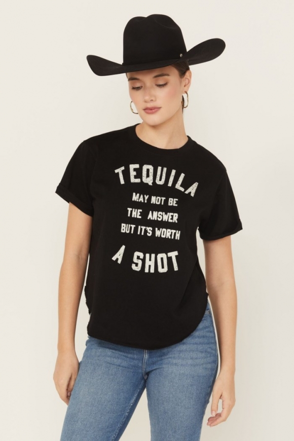 Special Offer Idyllwind Women's Shot Of Tequila Short Sleeve Graphic Tee | Black