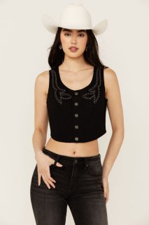 Special Offer Idyllwind Women's Burbank Embroidered and Studded Super Stretch Bustier | Black Special Offer Idyllwind Women's Burbank Embroidered and Studded Super Stretch Bustier | Black
