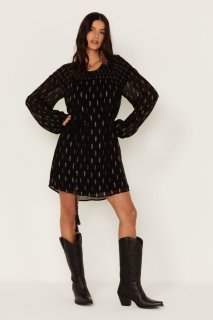 Special Offer Idyllwind Women's Jolly Metallic Clip Dot Dress | Black Special Offer Idyllwind Women's Jolly Metallic Clip Dot Dress | Black