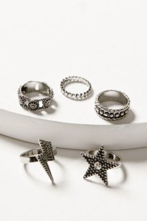 Special Offer Idyllwind Women's Lauderdale 5-piece Silver Ring Set | Silver Special Offer Idyllwind Women's Lauderdale 5-piece Silver Ring Set | Silver