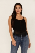 Special Offer Idyllwind Women's Briarwick Fringe Tank Top | Black Special Offer Idyllwind Women's Briarwick Fringe Tank Top | Black