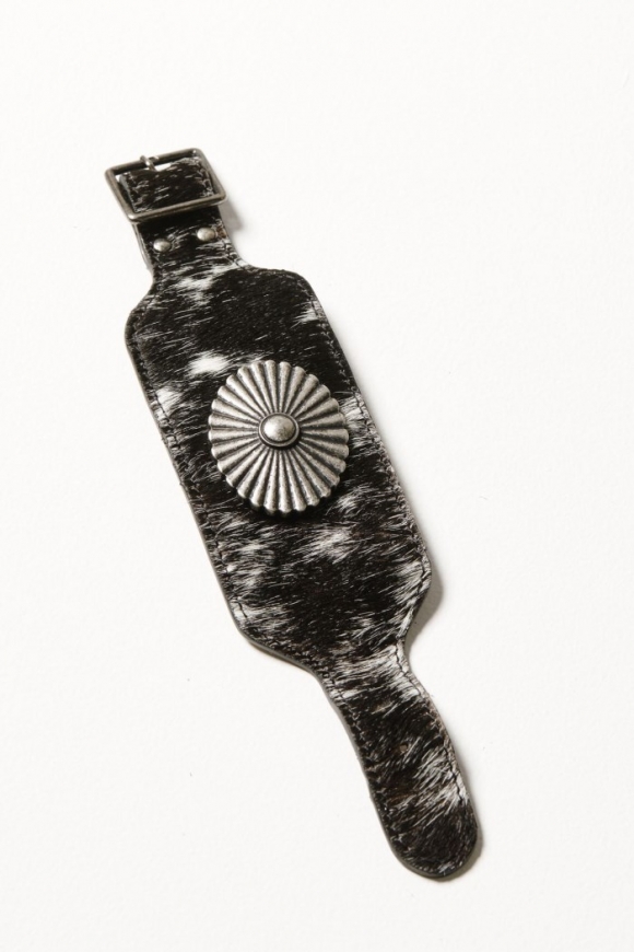 Special Offer Idyllwind Women's Newell Hair-on Cowhide Bracelet | Black Special Offer Idyllwind Women's Newell Hair-on Cowhide Bracelet | Black