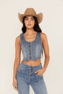 Special Offer Idyllwind Women's Ivywood Medium Wash Stretch Denim Vest | Medium Wash Special Offer Idyllwind Women's Ivywood Medium Wash Stretch Denim Vest | Medium Wash