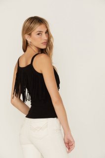 Special Offer Idyllwind Women's Levy Lane Fringe Rib Tank Top | Black Special Offer Idyllwind Women's Levy Lane Fringe Rib Tank Top | Black