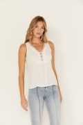 Special Offer Idyllwind Women's Rowan Beaded Embellished Tank Top | White Special Offer Idyllwind Women's Rowan Beaded Embellished Tank Top | White