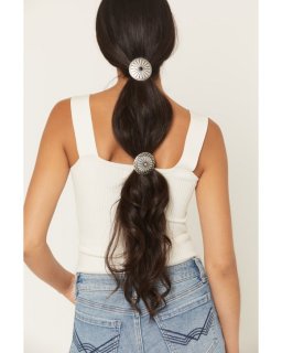 Special Offer Idyllwind Women's Foxley Concho Hair Tie Set - 2 Piece | Silver Special Offer Idyllwind Women's Foxley Concho Hair Tie Set - 2 Piece | Silver